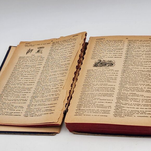 Vintage 1948 Webster's Illustrated Tower Dictionary & Atlas World Publishing - Picture 11 of 12